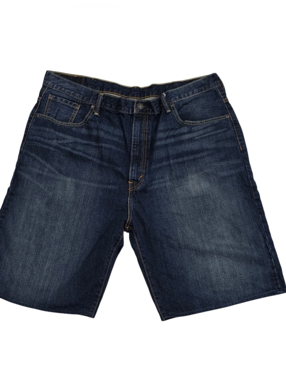 Levi's Dark Blue Denim Jean Shorts - Five-Pocket Style - Picture 1 of 10